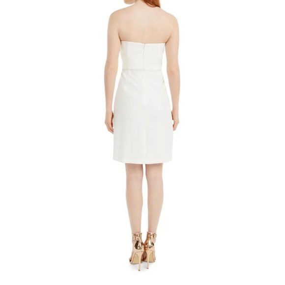 Sam Edelman Women's Dress White, bow front strapless, Size 2 - Picture 2 of 7